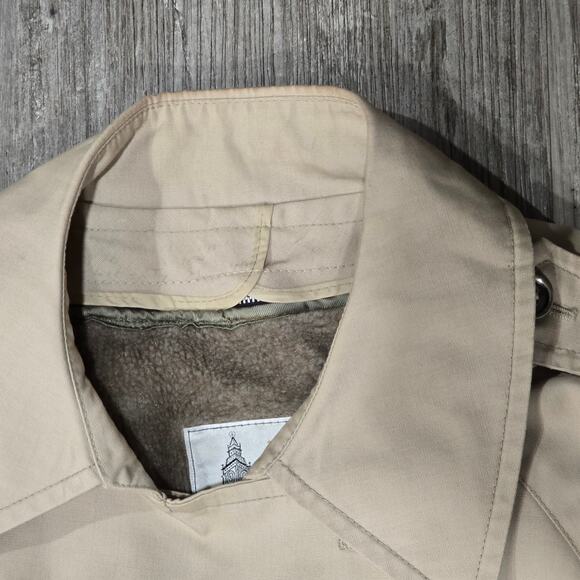 Vintage London Fog Double Breasted Trench Coat Spy Jacket Removable Fleece Liner - Picture 15 of 16